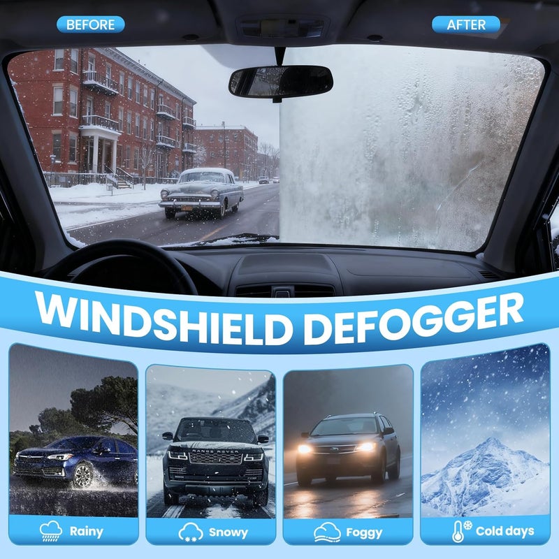 POLIXEL Glass Anti Fog Spray for Car Windshield - Windows Defogger Instantly Prevents Fog on Glasses, Car Windows, Mirrors & Goggles - Streak-Free, Safe for All Surfaces - 5OZ/150ML - Image 2